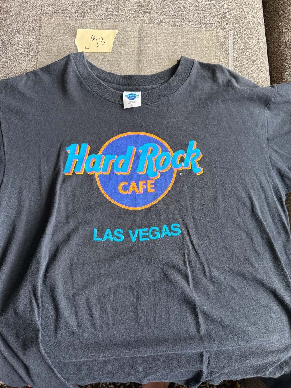 Vintage Hard Rock Cafe Las Vegas Graphic T-Shirt Black Size L